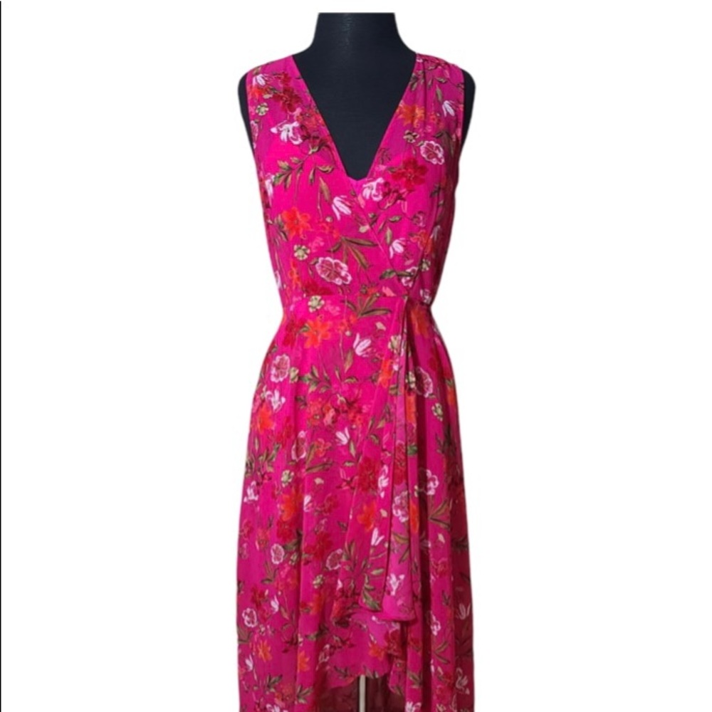 Calvin Klein Hot Pink Floral Maxi Dress